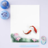 Liefde cirkels | Lotus Koi Orient Hormony Art Flyer (Enkel)