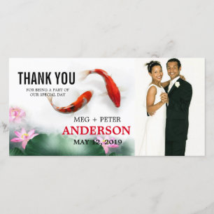 Liefde cirkels   Lotus Koi Wedding Foto bedankt