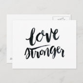 Liefde citaten: Liefde sterker Briefkaart (Voorkant / Achterkant)