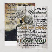 Liefde citeert mijn man, Trendy Gift Feestdagenkaart (Voorkant / Achterkant)