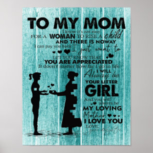 Liefde citeert moeder Brief aan mijn moeder Poster