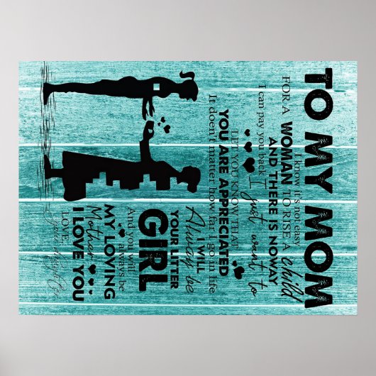 Liefde citeert moeder | Brief aan mijn moeder | Poster (Voorkant)