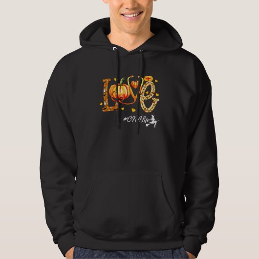 Liefde CNA Leven Pompoen Herfst Thanksgiving Verpl Hoodie (Voorkant)