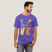 Liefde Cockatiel meisje T-shirt (Voorkant volledig)