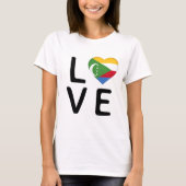 Liefde - Comoros Flag T-shirt (Voorkant)