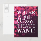 Liefde concept met hart briefkaart (Voorkant / Achterkant)