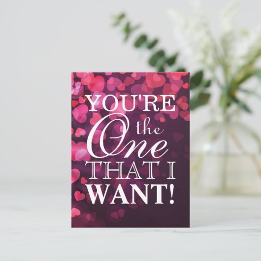 Liefde concept met hart briefkaart (Staand voorkant)