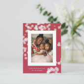 Liefde Confetti Rode Valentijnsdag Foto Briefkaart (Staand voorkant)