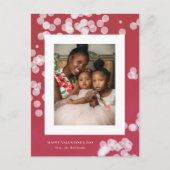 Liefde Confetti Rode Valentijnsdag Foto Briefkaart (Voorkant)