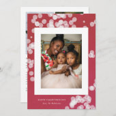 Liefde Confetti Rode Valentijnsdag Fotokaart Feestdagenkaart (Voorkant / Achterkant)