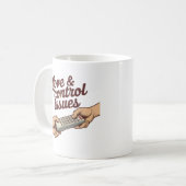 Liefde & controleproblemen | Relatiekracht Humor Koffiemok (Voorkant links)