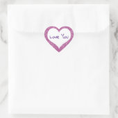 Liefde,  conversatie-harten hart sticker (Tas)