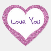 Liefde,  conversatie-harten hart sticker (Voorkant)