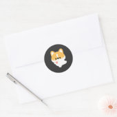 Liefde Corgi Ronde Sticker (Envelop)