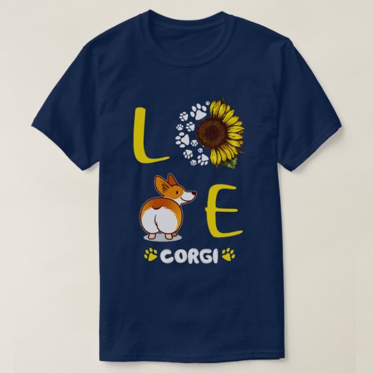 Liefde Corgi T-shirt (Design voorkant)