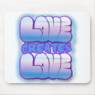 Liefde creëer houdt van schattige cadeau mousepad muismat