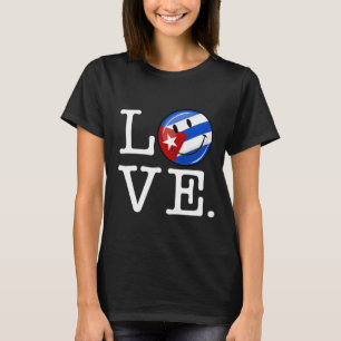 Liefde Cubaanse stijl T-shirt