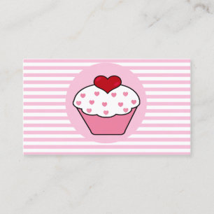 Liefde cupcake visitekaartjes