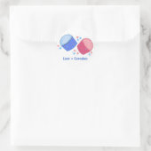 Liefde = Cupcakes Ronde Sticker (Tas)