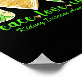 Liefde Cure Groen Lint Nierziekte Bewustzijn 1 Poster (Hoek)