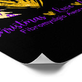 Liefde Cure Paarse Lint Fibromyalgie Bewustzijn 1 Poster (Hoek)
