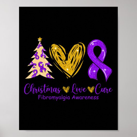 Liefde Cure Paarse Lint Fibromyalgie Bewustzijn 1 Poster (Voorkant)