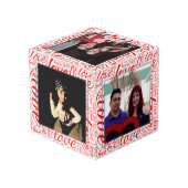 Liefde Custom Word Art | Valentijn Classic Rood Wi Kubus (Voorkant hoekig)