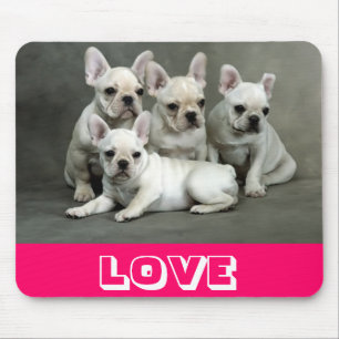 Liefde Cute Franse Bulldog Puppy Hond Muismat