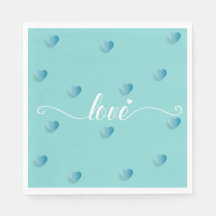 Liefde cyaan kalligrafie hart