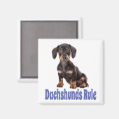 Liefde Dachshund Puppy Hond Koelkast Magneet (Voorkant / Achterkant)