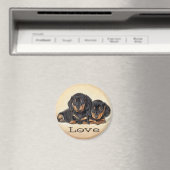 Liefde Dachshund Puppy Hond Koelkast Magneet (Insitu (Vaatwasser))