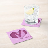 Liefde dag mooie roze kartonnen onderzetters (Insitu)