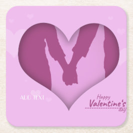 Liefde dag mooie roze kartonnen onderzetters