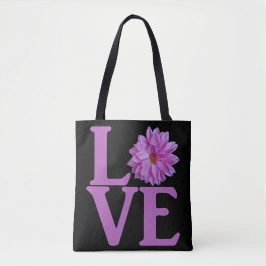 Liefde Dahlia Lavendel Klassiek Tote Bag (Voorkant)