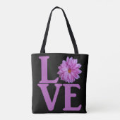 Liefde Dahlia Lavendel Klassiek Tote Bag (Achterkant)