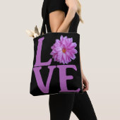 Liefde Dahlia Lavendel Klassiek Tote Bag (Dichtbij)
