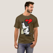 Liefde Dairy Koe Farming T-shirt (Voorkant volledig)