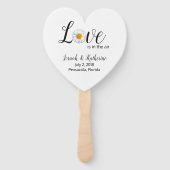 Liefde Daisy Trouwprogramma Fan Handwaaier (Voorkant)