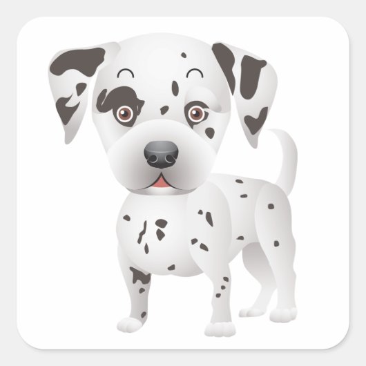 Liefde Dalmatische Puppy Dog Groet Stickers (Voorkant)