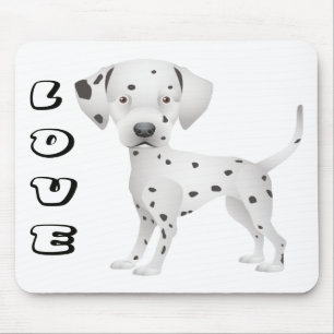Liefde Dalmatische Puppy Hond Muismat