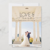 Liefde & Dank | Chic en Formeel Bedank Foto Bedankkaart (Voorkant)