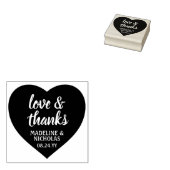 Liefde & Dank Eenvoudige Hart Trouw Dank Je Rubberstempel (Gestempeld)