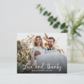 Liefde & Dank Foto Budget Trouw Dank Kaarten (Staand voorkant)