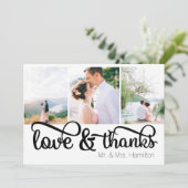 Liefde & Dank Foto Dankkaart Kaart (Staand voorkant)