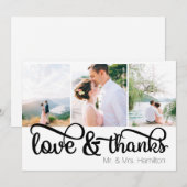 Liefde & Dank Foto Dankkaart Kaart (Voorkant / Achterkant)