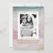 Liefde & Dank Glam Waterverf Goud Dank Je Foto
