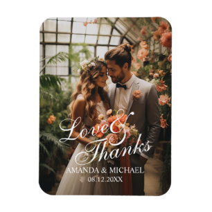 'Liefde & Dank' Huwelijksgunst met Foto Magneet