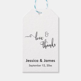 Liefde & Dank Trouwcadeau met Naam Cadeaulabel