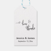 Liefde & Dank Trouwcadeau met Naam Cadeaulabel (Achterkant)