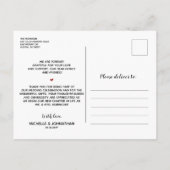 Liefde & dank u -Trouwfoto dank u briefkaart (Achterkant)